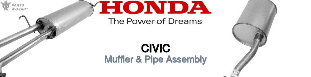 Discover Honda Civic Muffler and Pipe Assemblies For Your Vehicle