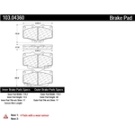 Order Front Ceramic Pads by CENTRIC PARTS - 103.04360 For Your Vehicle