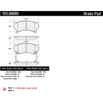 Order Front Ceramic Pads by CENTRIC PARTS - 103.06680 For Your Vehicle