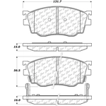 Order Front Ceramic Pads by CENTRIC PARTS - 103.07550 For Your Vehicle