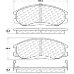 Order Front Ceramic Pads by CENTRIC PARTS - 103.08640 For Your Vehicle