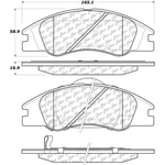 Order Plaquettes avant en céramique  by CENTRIC PARTS - 103.10740 For Your Vehicle