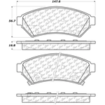 Order Front Ceramic Pads by CENTRIC PARTS - 103.10750 For Your Vehicle