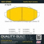 Order Plaquettes avant en céramique  by QUALITY-BUILT - 1001-0748C For Your Vehicle