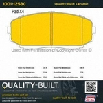 Order Front Ceramic Pads by QUALITY-BUILT - 1001-1258C For Your Vehicle