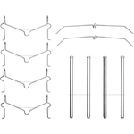 Order Front Disc Hardware Kit by DYNAMIC FRICTION COMPANY - 340-76074 For Your Vehicle