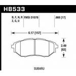 Order Plaquette de frein haute performance avant by HAWK PERFORMANCE - HB533B.668 For Your Vehicle