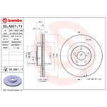 Order Front Premium Rotor by BREMBO - 09.A921.11 For Your Vehicle