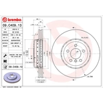 Order Front Premium Rotor by BREMBO - 09.C409.13 (1 Qty) For Your Vehicle