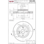 Order Front Premium Rotor by EUROROTOR - MA869 For Your Vehicle