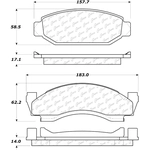 Order Front Severe Duty Semi Metallic Premium Pad by CENTRIC PARTS - 106.00500 For Your Vehicle