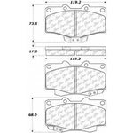 Order Front Severe Duty Semi Metallic Premium Pad by CENTRIC PARTS - 106.04360 For Your Vehicle