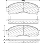 Order Front Super Premium Ceramic Pads by CENTRIC PARTS - 105.08331 For Your Vehicle