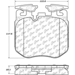 Order Front Super Premium Ceramic Pads by CENTRIC PARTS - 105.18680 For Your Vehicle