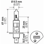 Order High Beam Headlight by HELLA - H1-2.0TB For Your Vehicle