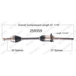 Order New CV Shaft by WORLDPARTS - 259359 For Your Vehicle