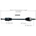 Order WORLDPARTS - 299040 - Arbre CV neuf For Your Vehicle