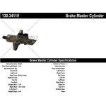 Order New Master Cylinder by CENTRIC PARTS - 130.34119 For Your Vehicle