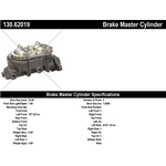 Order New Master Cylinder by CENTRIC PARTS - 130.62019 For Your Vehicle