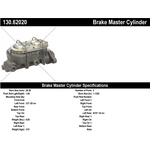 Order New Master Cylinder by CENTRIC PARTS - 130.62020 For Your Vehicle