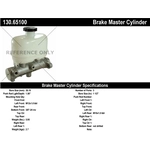 Order New Master Cylinder by CENTRIC PARTS - 130.65100 For Your Vehicle