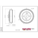 Order EUROROTOR - HOD56 - Tambour de frein arrière For Your Vehicle