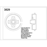 Order Tambour de frein arrière by PROMAX - 16-3829 For Your Vehicle