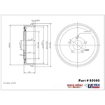 Order ULTRA - 85080 - Rear Brake Drum For Your Vehicle