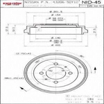 Order Tambour de frein arrière by ULTRA - NID45 For Your Vehicle