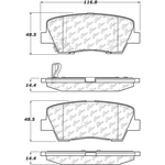 Order CENTRIC PARTS - 103.12840 - Plaquette arrière en céramique For Your Vehicle