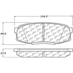 Order Plaquette arrière en céramique by CENTRIC PARTS - 103.13040 For Your Vehicle