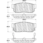 Order Rear Disc Pads by CENTRIC PARTS - 500.05400 For Your Vehicle