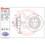 Order Rear Premium Rotor by BREMBO - 08.9093.11 (1 Qty) For Your Vehicle