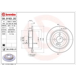 Order Rear Premium Rotor by BREMBO - 08.9163.21 For Your Vehicle