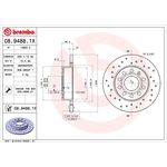 Order Rear Premium Rotor by BREMBO - 08.9488.1X (1 Qty) For Your Vehicle