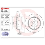 Order Rear Premium Rotor by BREMBO - 08.A355.11 (1 Qty) For Your Vehicle