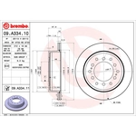 Order Rear Premium Rotor by BREMBO - 09.A334.11 (1 Qty) For Your Vehicle