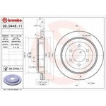 Order Rear Premium Rotor by BREMBO - 09.D448.11 (1 Qty) For Your Vehicle