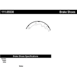 Order CENTRIC PARTS - 111.05530 - Rear Drum Brake Shoe For Your Vehicle