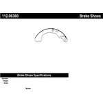 Order CENTRIC PARTS - 112.06360 - Rear Drum Brake Shoe For Your Vehicle