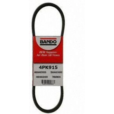 Air Conditioning, Alternator And Water Pump Belt by BANDO USA - 4PK915 pa2