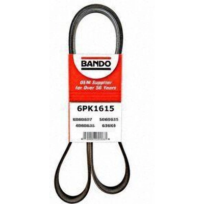 Air Conditioning, Alternator And Water Pump Belt by BANDO USA - 6PK1615 pa4