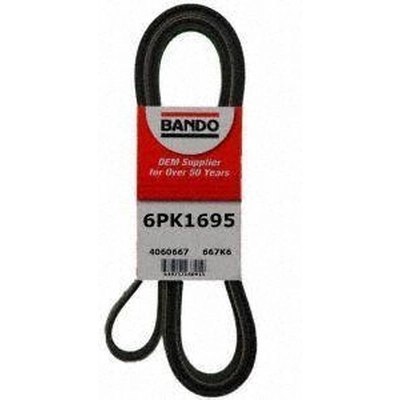 Air Conditioning, Alternator And Water Pump Belt by BANDO USA - 6PK1695 pa3