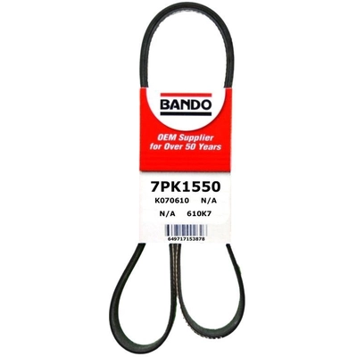 Air Conditioning, Alternator And Water Pump Belt by BANDO USA - 7PK1550 pa2