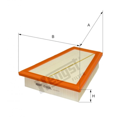 HENGST FILTER - E1058L - Filtre à air Insert pa1