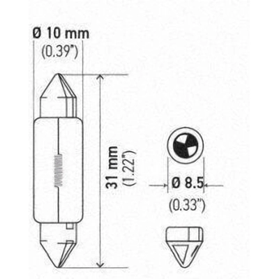 Ashtray Light (Pack of 10) by HELLA - 6418 pa16