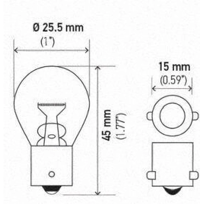 Lumière de reculon (Pack of 10) by HELLA - 1156 pa18