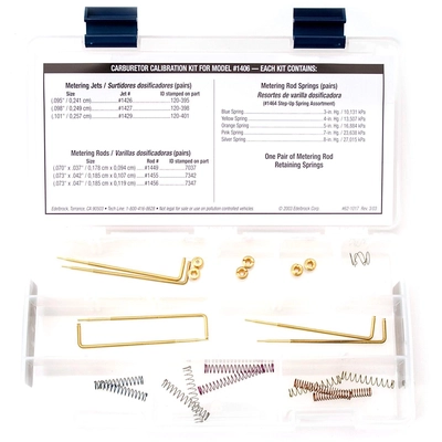 Kit d'étalonnage du carburateur by EDELBROCK - 1487 pa4