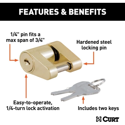 Coupler Lock by CURT MANUFACTURING - 23022 pa5