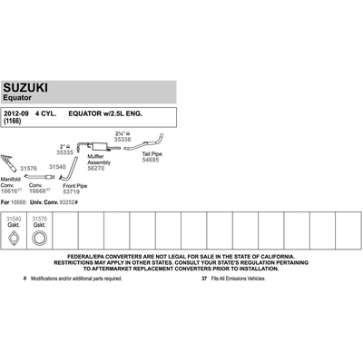 Catalyseur ajustement direct by WALKER - 16668 pa3